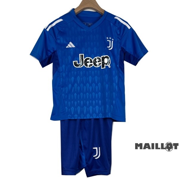 Foot Maillot Pas Cher Gardien Conjunto De Enfant Juventus 2023 2024 Bleu