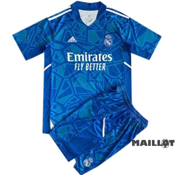 Foot Maillot Pas Cher Gardien Conjunto De Enfant Real Madrid 2022 2023 Bleu