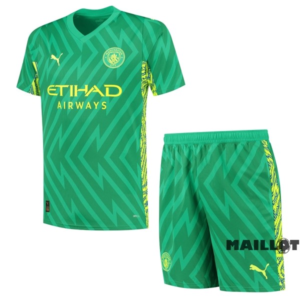 Foot Maillot Pas Cher Gardien Conjunto De Homme Manchester City 2023 2024 Vert