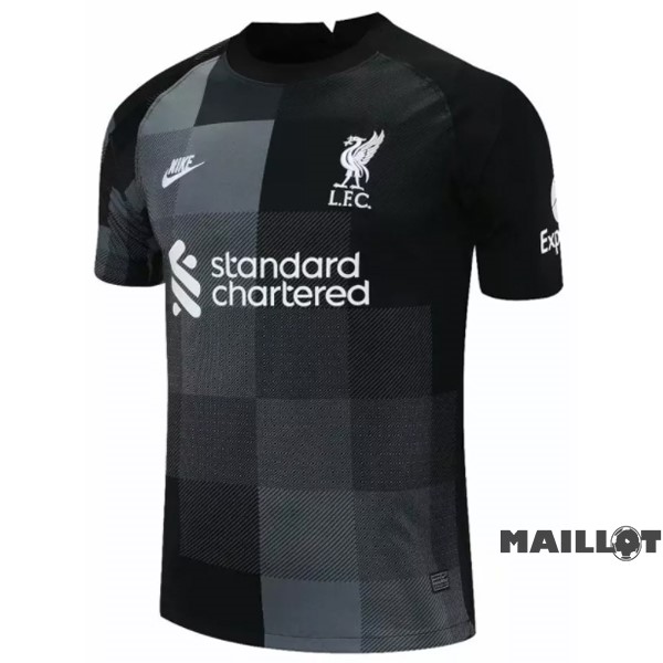 Foot Maillot Pas Cher Maillot Gardien Liverpool 2021 2022 Noir