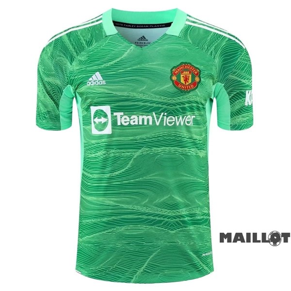 Foot Maillot Pas Cher Maillot Gardien Manchester United 2021 2022 Vert