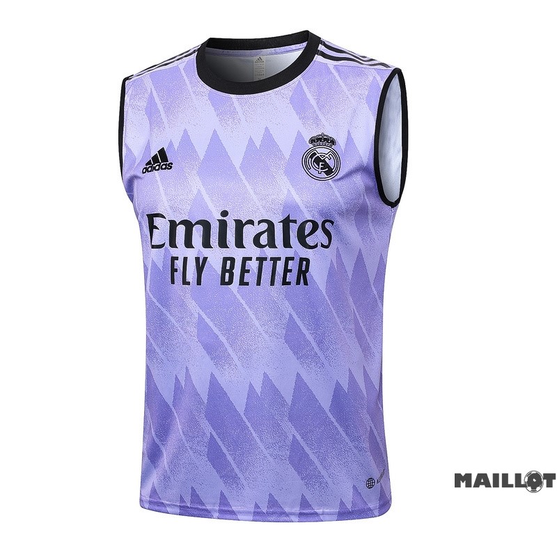 Foot Maillot Pas Cher Maillot Sans Manches Real Madrid 2023 2024 Purpura