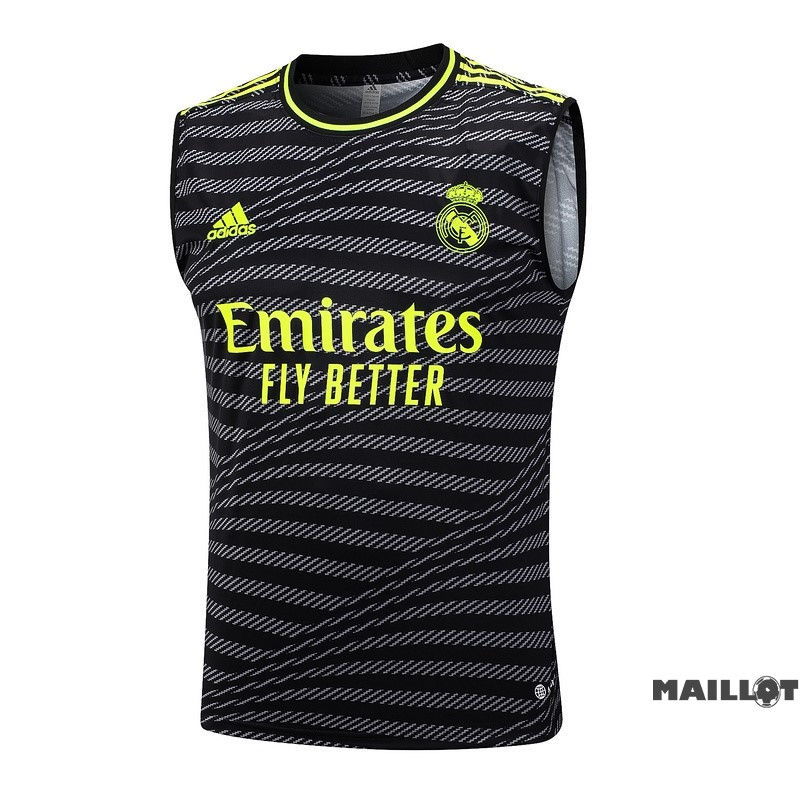 Foot Maillot Pas Cher Maillot Sans Manches Real Madrid 2023 2024 Vert Gris