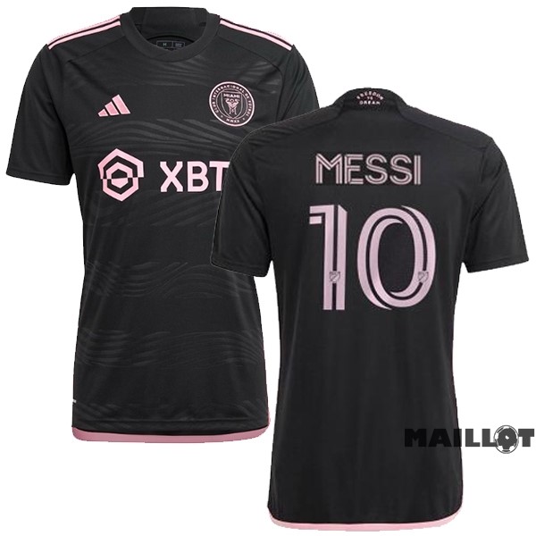 Foot Maillot Pas Cher NO.10 Messi Thailande Exterieur Maillot Inter Miami 2023 2024 Noir