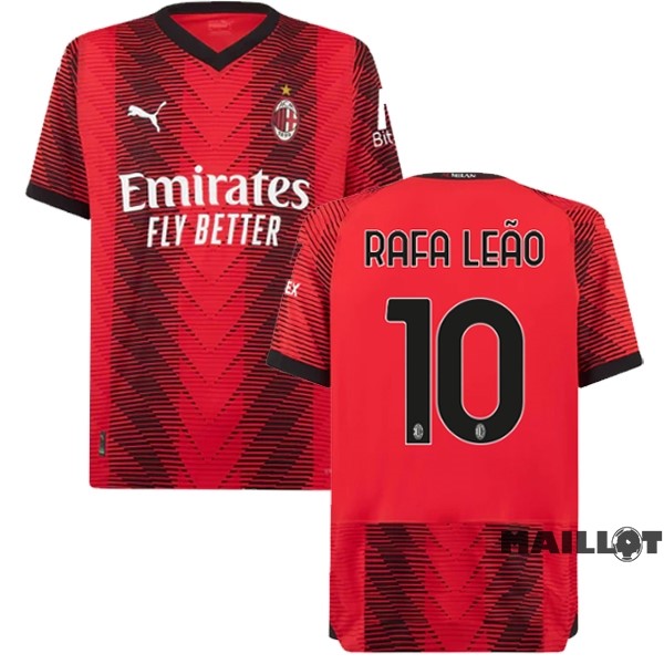 Foot Maillot Pas Cher NO.10 Rafa Leão Thailande Domicile Maillot AC Milan 2023 2024 Rouge