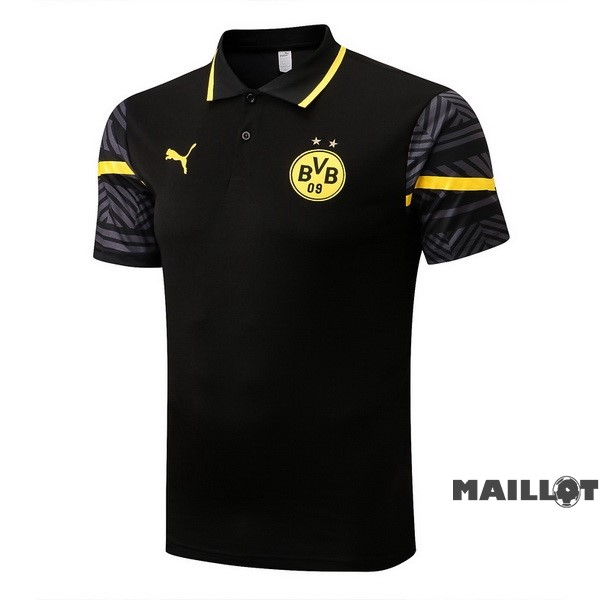 Foot Maillot Pas Cher Polo Borussia Dortmund 2022 2023 Noir I Jaune