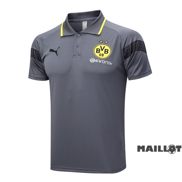 Foot Maillot Pas Cher Polo Borussia Dortmund 2023 2024 Gris