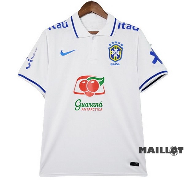 Foot Maillot Pas Cher Polo Brésil 2021 Blanc