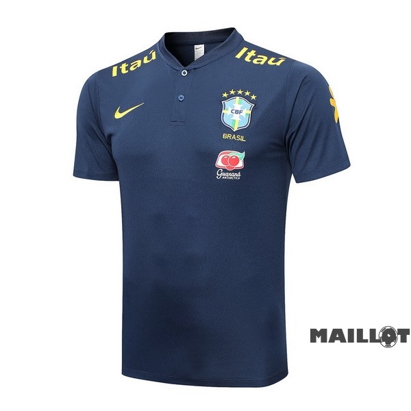 Foot Maillot Pas Cher Polo Brésil 2022 Bleu I Marine