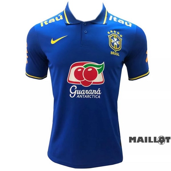 Foot Maillot Pas Cher Polo Brésil 2022 Bleu Rouge