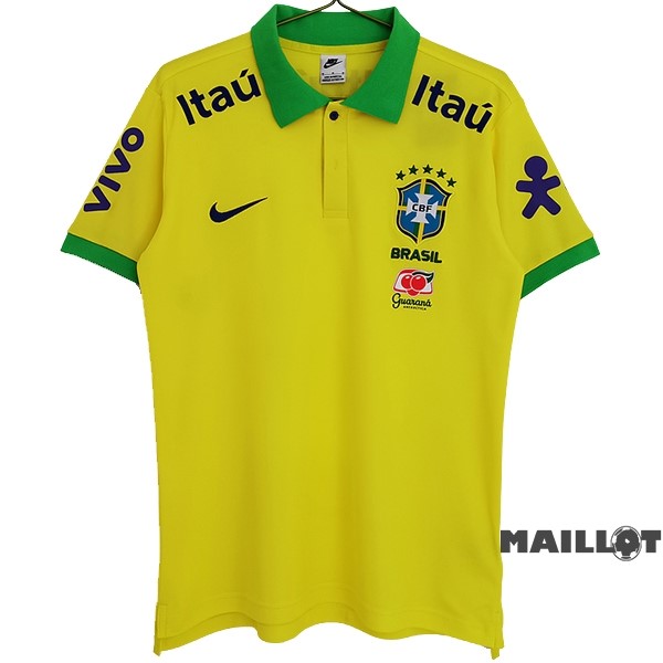 Foot Maillot Pas Cher Polo Brésil 2022 Jaune I Vert