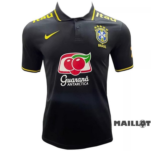 Foot Maillot Pas Cher Polo Brésil 2022 Noir