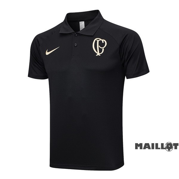 Foot Maillot Pas Cher Polo Corinthians Paulista 2023 2024 Noir