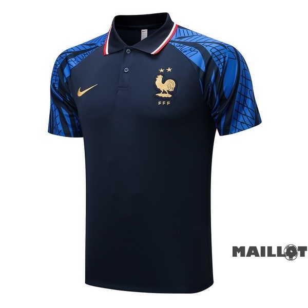 Foot Maillot Pas Cher Polo France 2022 Bleu Marine