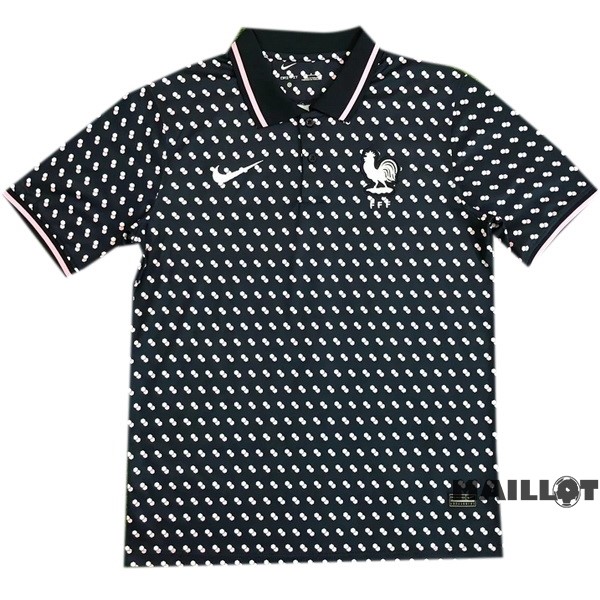 Foot Maillot Pas Cher Polo France 2022 Noir Rose