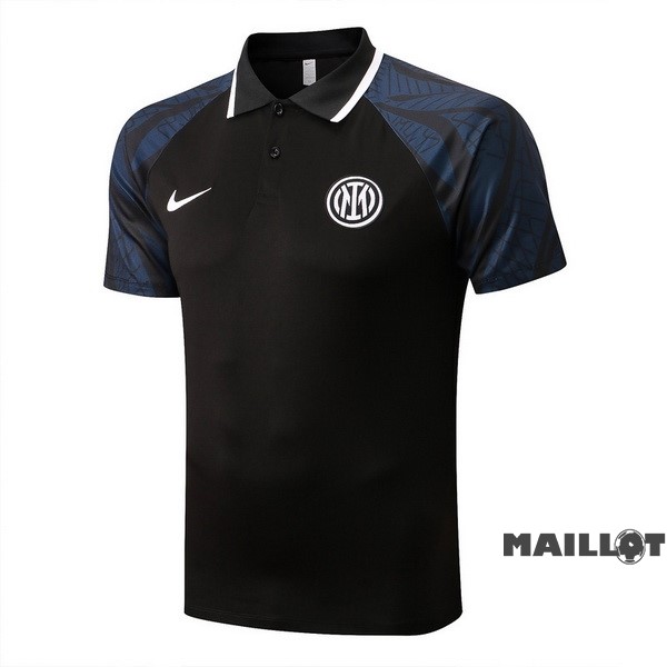 Foot Maillot Pas Cher Polo Inter Milán 2022 2023 Noir Gris