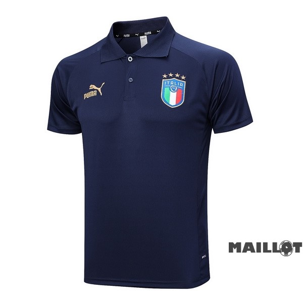 Foot Maillot Pas Cher Polo Italie 2022 Bleu II Marine