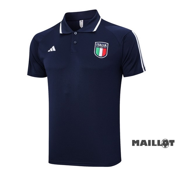 Foot Maillot Pas Cher Polo Italie 2023 Bleu Marine