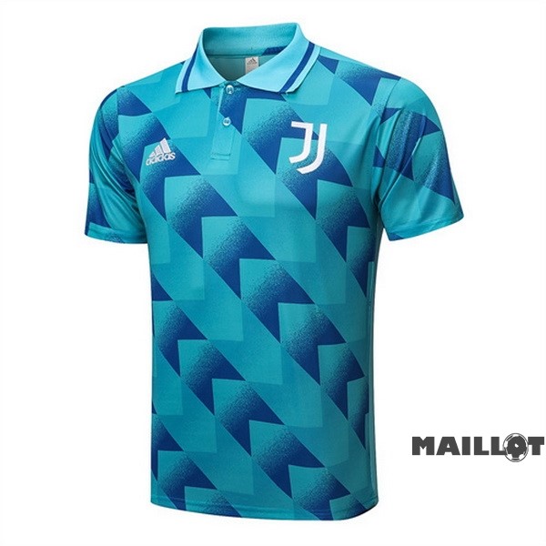 Foot Maillot Pas Cher Polo Juventus 2022 2023 Bleu Vert