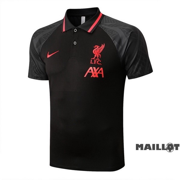 Foot Maillot Pas Cher Polo Liverpool 2022 2023 Noir Rouge