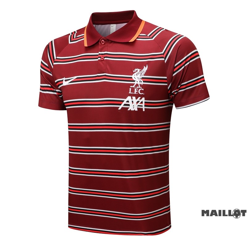 Foot Maillot Pas Cher Polo Liverpool 2022 2023 Rouge Noir