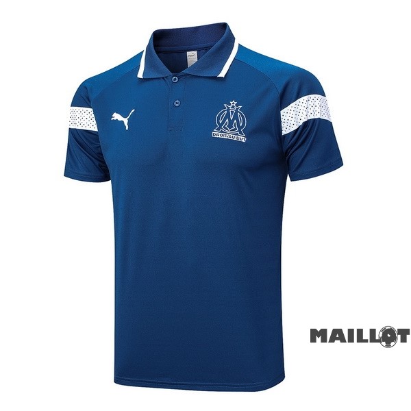 Foot Maillot Pas Cher Polo Marsella 2022 2023 Bleu Blanc