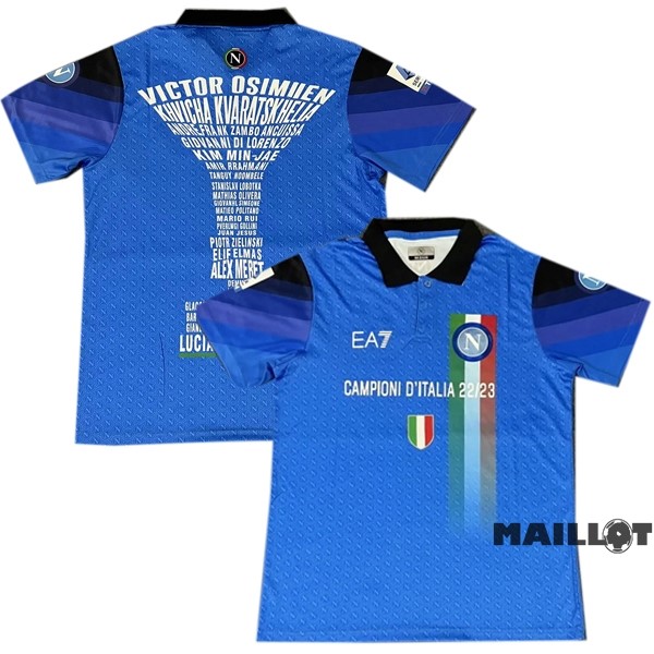 Foot Maillot Pas Cher Polo Napoli 2023 2024 Bleu