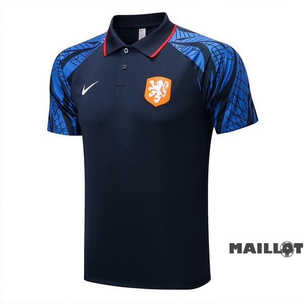 Foot Maillot Pas Cher Polo Pays Bas 2022 Bleu Marine