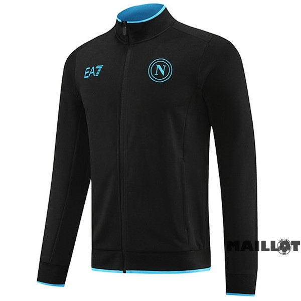 Foot Maillot Pas Cher Ropa Deportiva Con Cremallera Larga Napoli 2023 2024 Noir