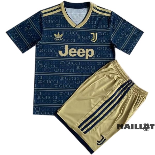 Foot Maillot Pas Cher Spécial Conjunto De Enfant Juventus 2023 2024 Bleu Jaune