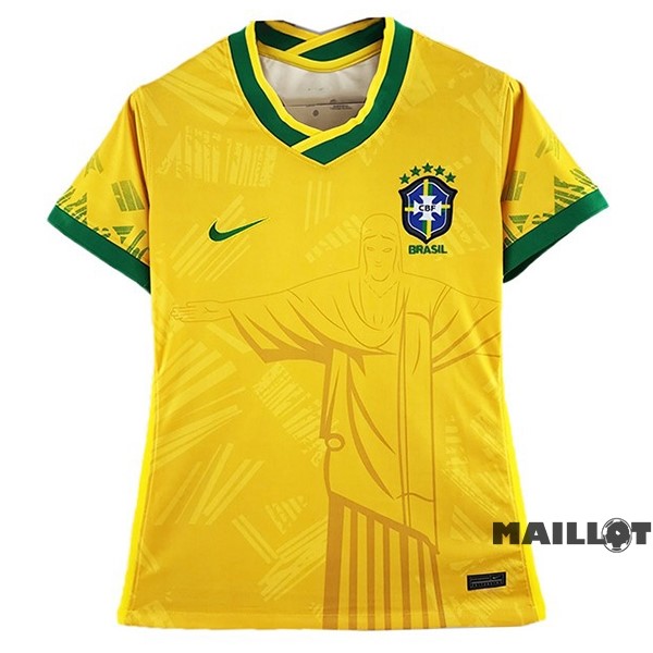 Foot Maillot Pas Cher Spécial Maillot Femme Brésil 2022 Jaune