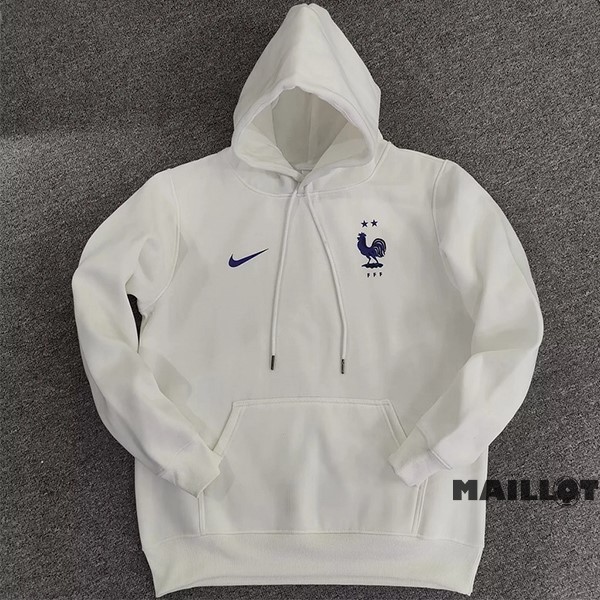 Foot Maillot Pas Cher Sudaderas Con Capucha France 2022 II Blanc