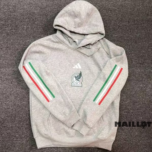 Foot Maillot Pas Cher Sudaderas Con Capucha Mexique 2022 I Gris