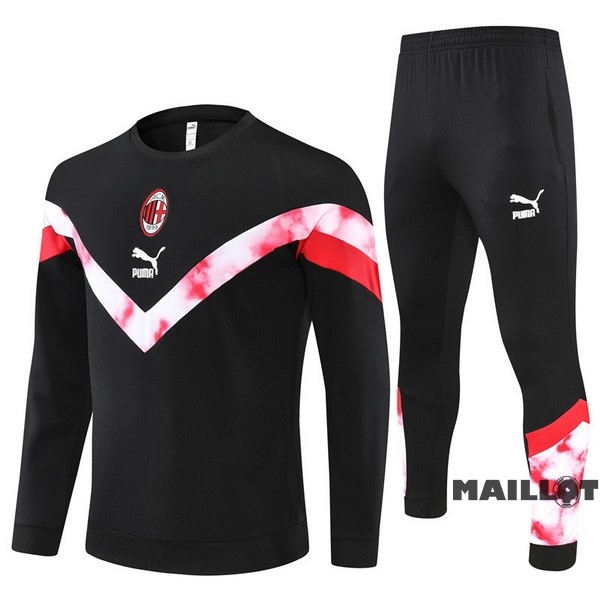 Foot Maillot Pas Cher Survêtements AC Milan 2022 2023 Noir I Rouge