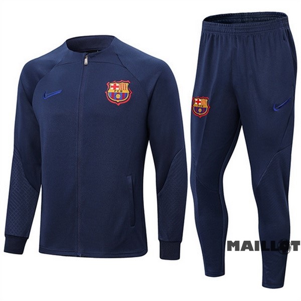 Foot Maillot Pas Cher Survêtements Barcelona 2022 2023 Bleu IIIII Marine