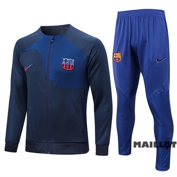 Foot Maillot Pas Cher Survêtements Barcelona 2022 2023 Bleu IIII Marine