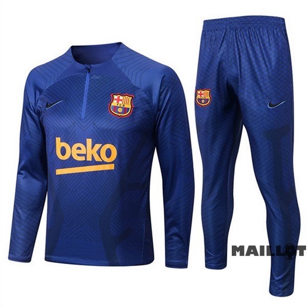 Foot Maillot Pas Cher Survêtements Barcelona 2022 2023 Bleu II Marine