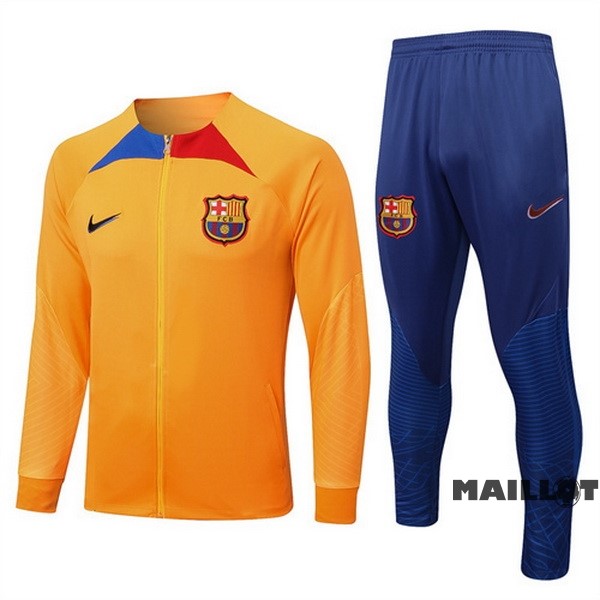 Foot Maillot Pas Cher Survêtements Barcelona 2022 2023 Orange II Bleu