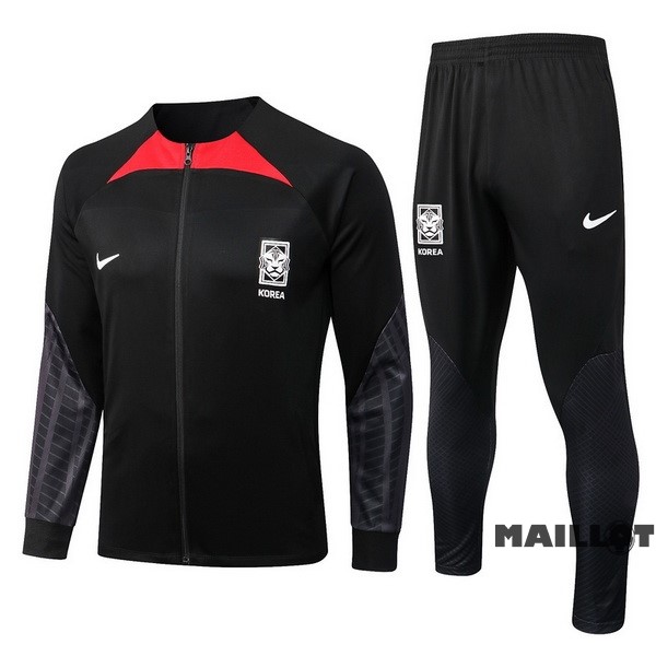 Foot Maillot Pas Cher Survêtements Corée 2022 Noir I Rouge