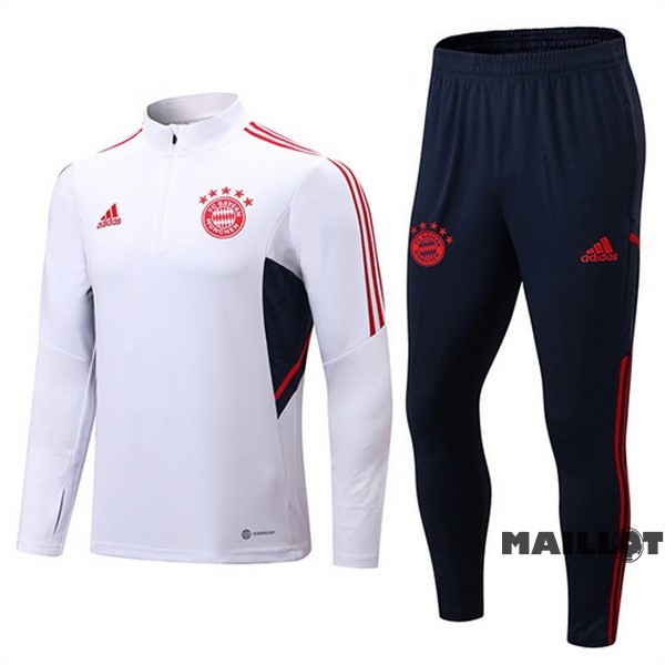 Foot Maillot Pas Cher Survêtements Enfant Bayern Múnich 2022 2023 Blanc Bleu