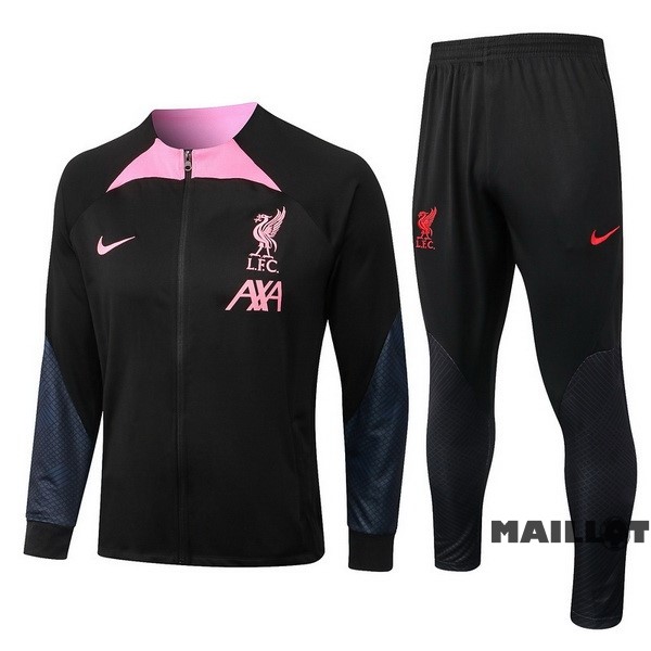 Foot Maillot Pas Cher Survêtements Enfant Liverpool 2022 2023 Noir I Rose