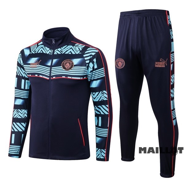 Foot Maillot Pas Cher Survêtements Enfant Manchester City 2022 2023 Bleu Marine