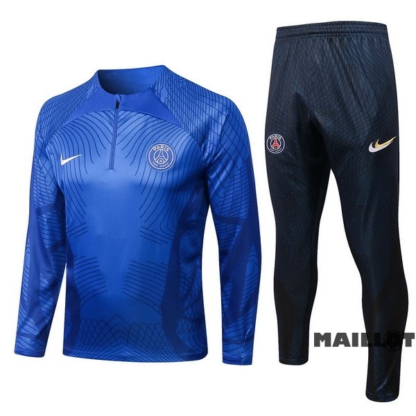 Foot Maillot Pas Cher Survêtements Enfant Paris Saint Germain 2022 2023 Bleu I Noir