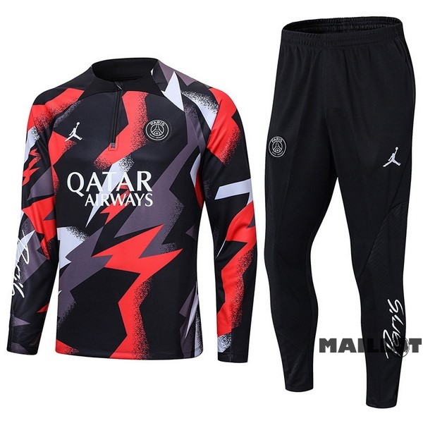 Foot Maillot Pas Cher Survêtements Enfant Paris Saint Germain 2022 2023 Rouge Gris Noir