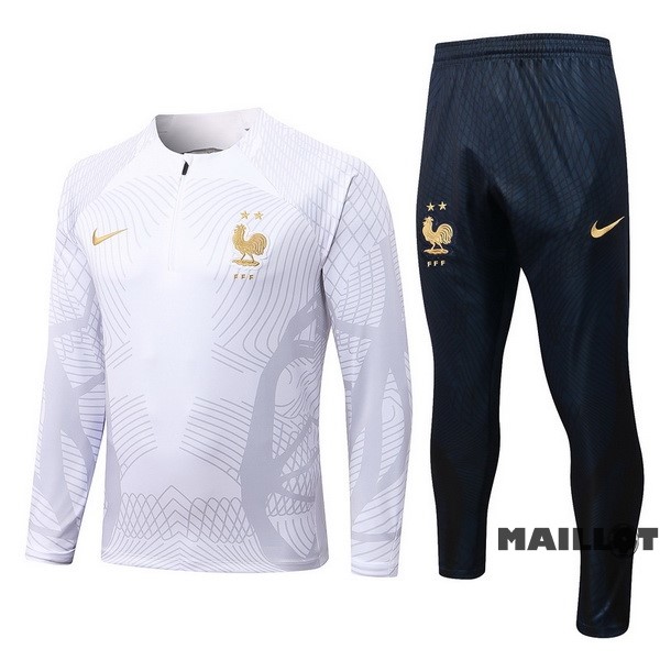 Foot Maillot Pas Cher Survêtements France 2022 Blanc