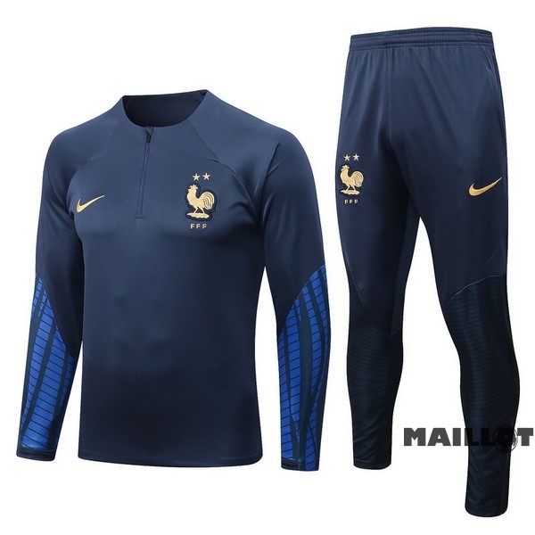 Foot Maillot Pas Cher Survêtements France 2022 Bleu Marine