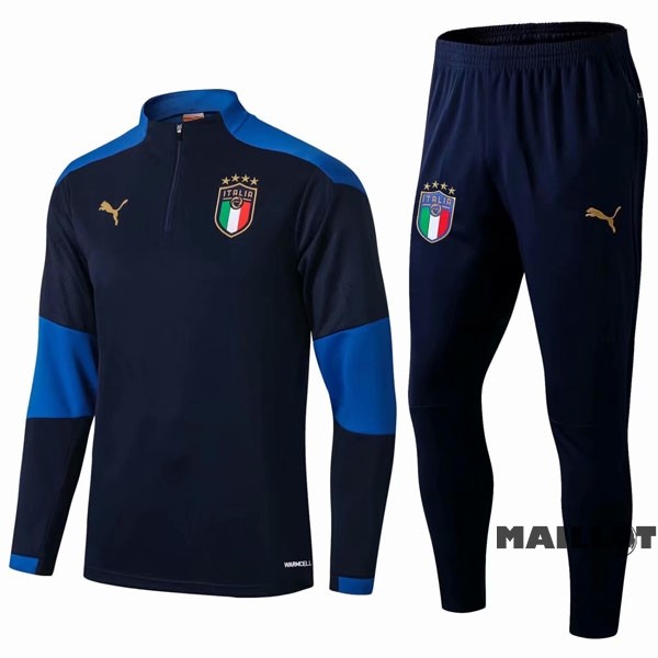 Foot Maillot Pas Cher Survêtements Italie 2021 Bleu Marine