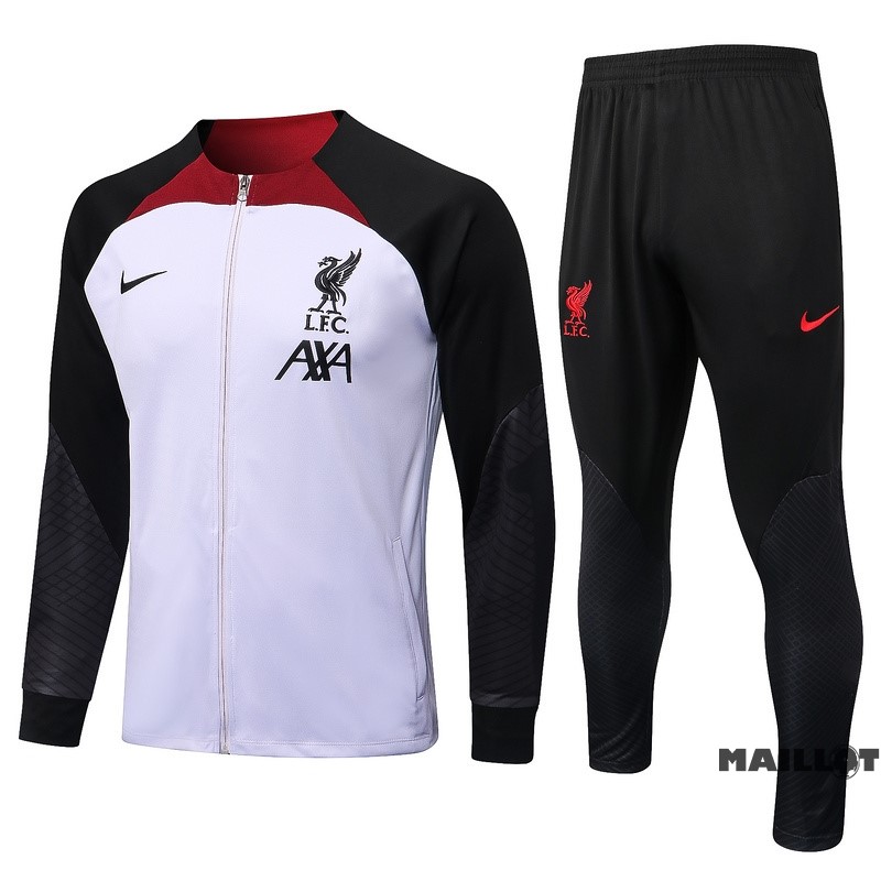 Foot Maillot Pas Cher Survêtements Liverpool 2022 2023 Blanc I Noir