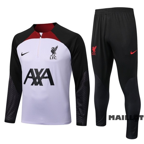 Foot Maillot Pas Cher Survêtements Liverpool 2022 2023 Blanc Noir