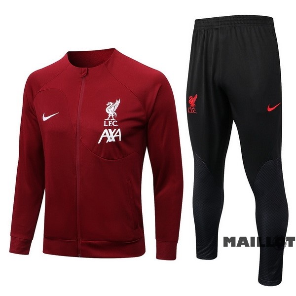 Foot Maillot Pas Cher Survêtements Liverpool 2022 2023 Rouge Marine Noir